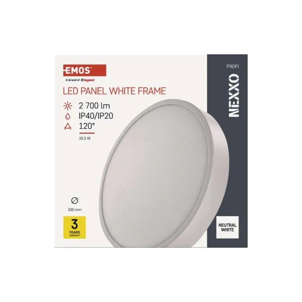 EMOS Lighting LED povrchové svietidlo NEXXO, okrúhle, biele, 28,5W, neutrálna biela