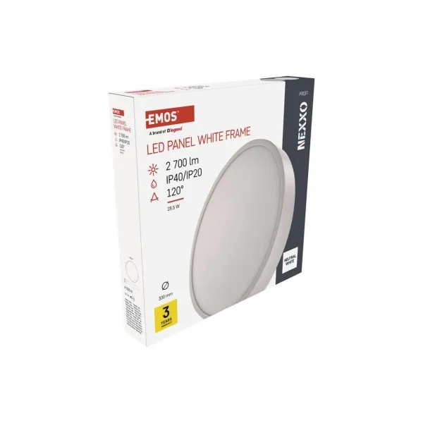 EMOS Lighting LED povrchové svietidlo NEXXO, okrúhle, biele, 28,5W, neutrálna biela