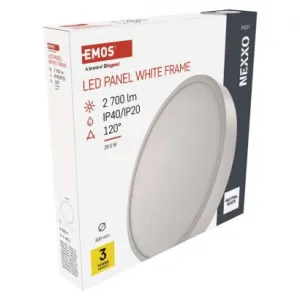 EMOS Lighting LED povrchové svietidlo NEXXO, okrúhle, biele, 28,5W, neutrálna biela
