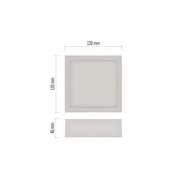 EMOS Lighting LED prisadené svietidlo, štvorec, biele, 7,6W,Neutrálna biela