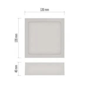 EMOS Lighting LED prisadené svietidlo, štvorec, biele, 7,6W,Neutrálna biela