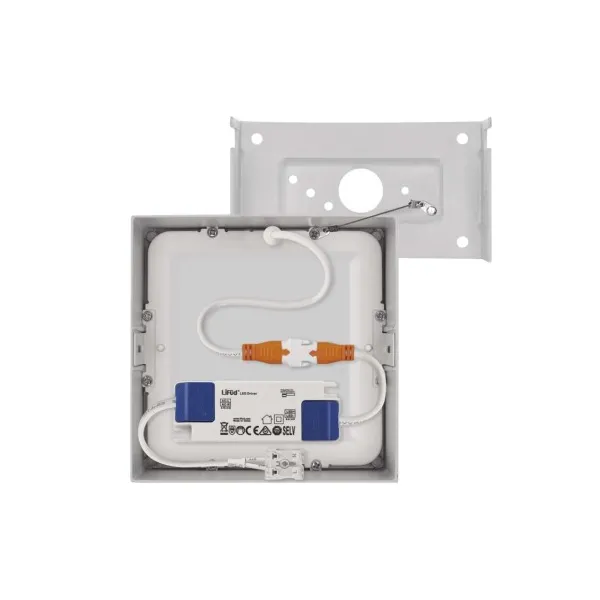 EMOS Lighting LED prisadené svietidlo, štvorec, biele, 7,6W,Neutrálna biela