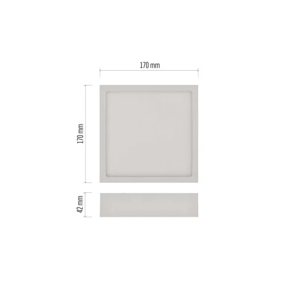 EMOS Lighting LED prisadené svietidlo, štvorec, biele, 12,5W,Neutrálna biela