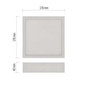 EMOS Lighting LED prisadené svietidlo, štvorec, biele, 12,5W,Neutrálna biela