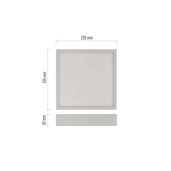 EMOS Lighting LED prisadené svietidlo, štvorec, biele, 21W,Neutrálna biela
