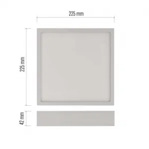 EMOS Lighting LED prisadené svietidlo, štvorec, biele, 21W,Neutrálna biela