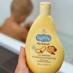 Detský šampón a sprchový gél 2v1 banán Bebble 250 ml