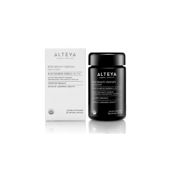 Rose Beauty Omega na vlasy a pleť Alteya Organics 30tbl