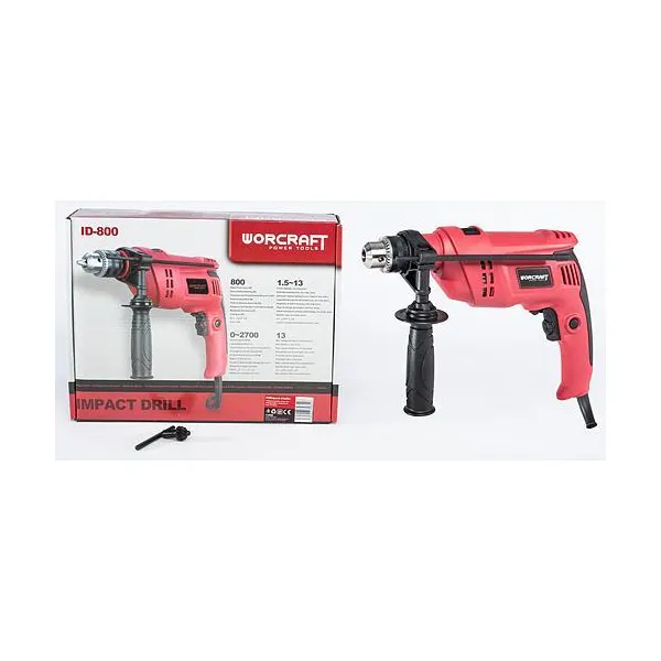 Vŕtačka Worcraft ID-800, 800 W, kľúč 13 mm, príklepová