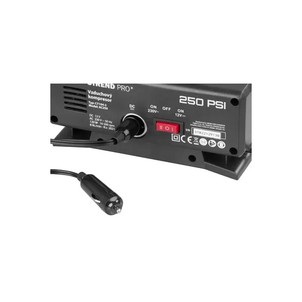 STREND PRO Kompresor Aircom AC250, 250 psi, 230V/12V