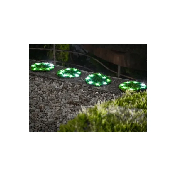 Lampa Solar 6155, Trávnaté platne 4, 24 cm, 4x 8 LED, AA