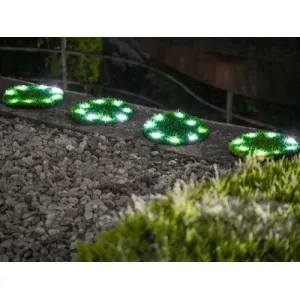 Lampa Solar 6155, Trávnaté platne 4, 24 cm, 4x 8 LED, AA
