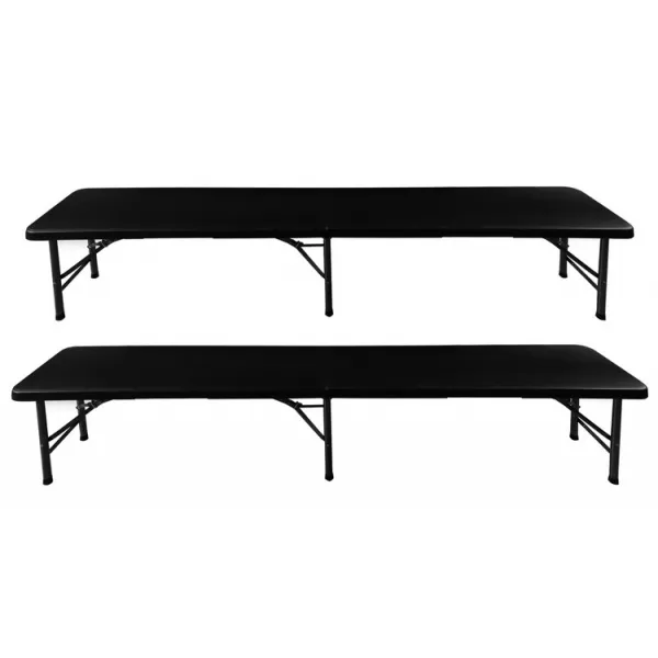 Skládací pivný set 180 CM STÔL + 2 LAVIČKY - ČIERNY