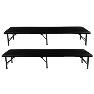 Skládací pivný set 180 CM STÔL + 2 LAVIČKY - ČIERNY