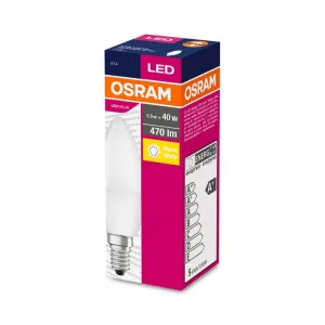 Žiarovka OSRAM® LED FR 040 (ean6453) non-dim, 5,7W/827 E14 2700K Value CLASSIC B