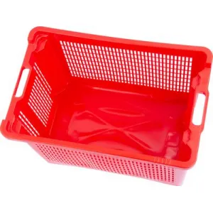 Prepravka ICS M401000, 40 lit., 56x35x31 cm, perforované steny, červená