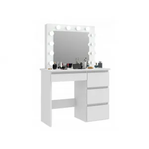 JAKS Toaletný stolík Hollywood Premium s LED osvetlením TL08 White