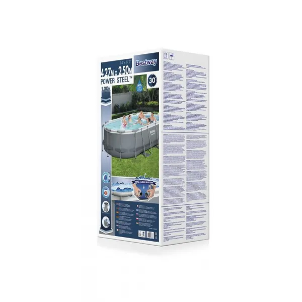 Bazén Bestway® Power Steel™, 56620, filter, pumpa, rebrík, dávkovač, 4,27x2,50x1,00 m
