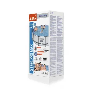 Bazén Bestway® Steel Pro MAX, 56488, filter, pumpa, rebrík, plachta, 4,57x1,07 m