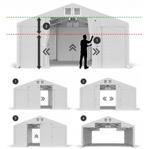 MONTOVANÁ MOBILNÁ HALA PVC, 4X8X2M CELOROČNÁ WINTER+,