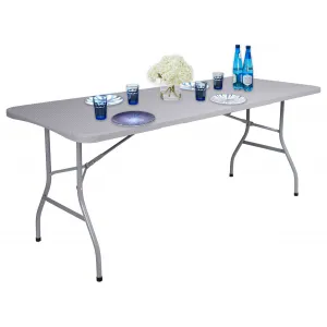 Skladací stôl 180 cm ratan sivý | jaks