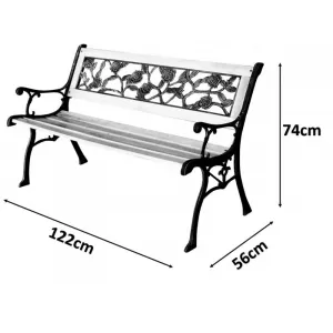 Záhradná lavička 122 x 56 x 74 cm | jaks