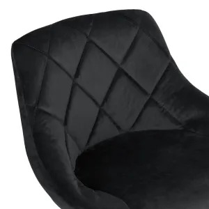 Cydro Black Velvet bar hocker
