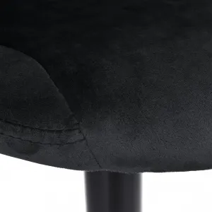 Cydro Black Velvet bar hocker