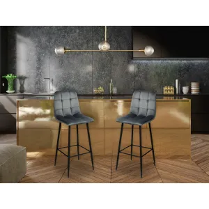 Hamilton grafitová tyč Velvet bar hocker