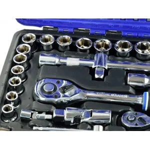 Geko Gola sada 1/4" a 1/2", 94-dielna v kufríku