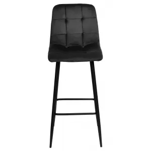 Hamilton velvet black hocker