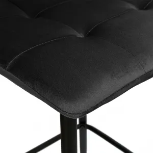 Hamilton velvet black hocker