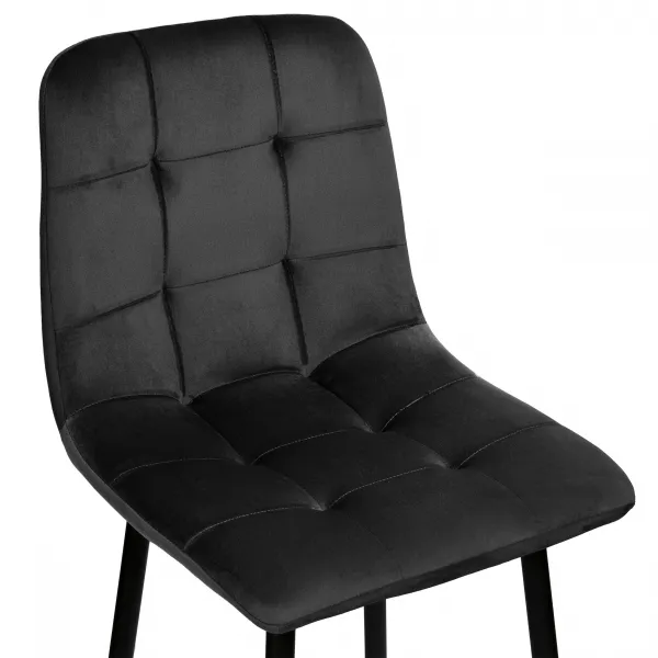 Hamilton velvet black hocker