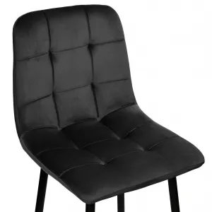Hamilton velvet black hocker