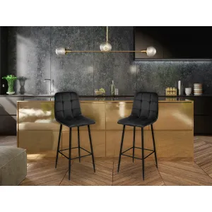 Hamilton velvet black hocker