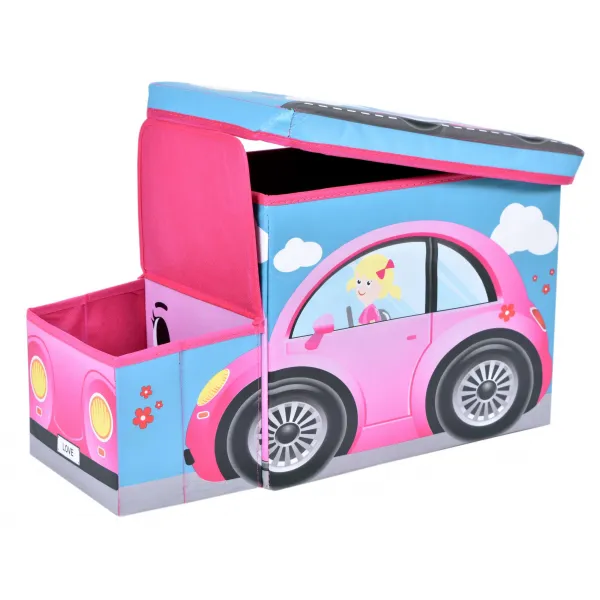 Box na hračky Auto ružové
