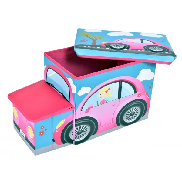 Box na hračky Auto ružové