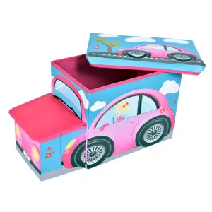 Box na hračky Auto ružové