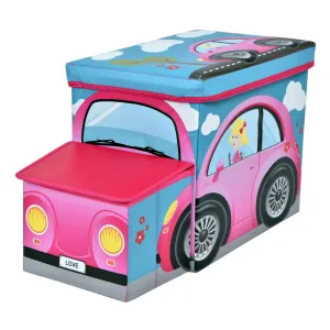 Box na hračky Auto ružové