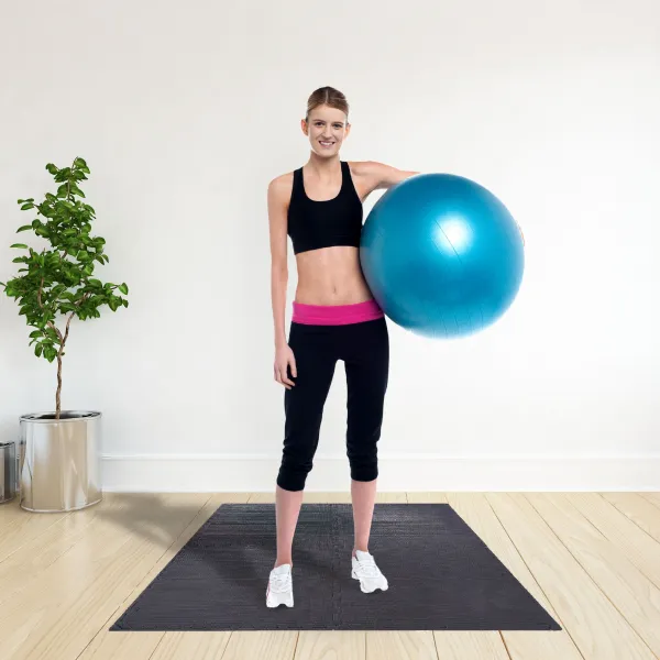 Ochranná fitness podložka čierna 18 položiek
