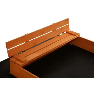 Profitent Impregnované uzamykateľné pieskovisko s lavičkami a strieškou 120x120cm SIVÉ+agrotextília+krycia plachta