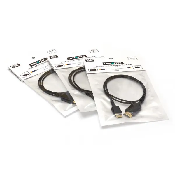 Infinitec HDMI TO MICRO-HDMI ultra tenký flexibilný 4K kábel, 80 cm 13130