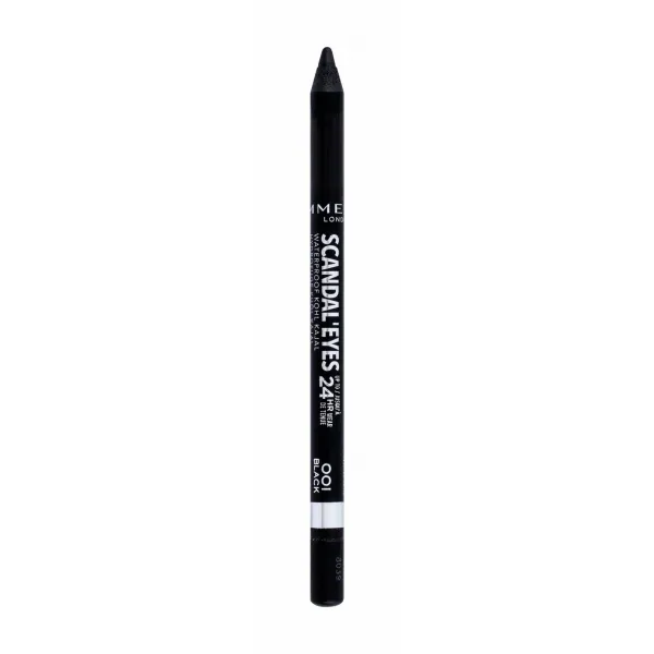 Rimmel ScandalEyes Waterproof Kohl Kajal vodeodolná ceruzka na oči odtieň 001 Black 1,3 g