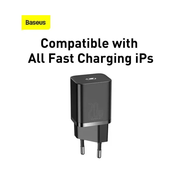 Baseus Super Si Quick Charger 1C 20W - čierna