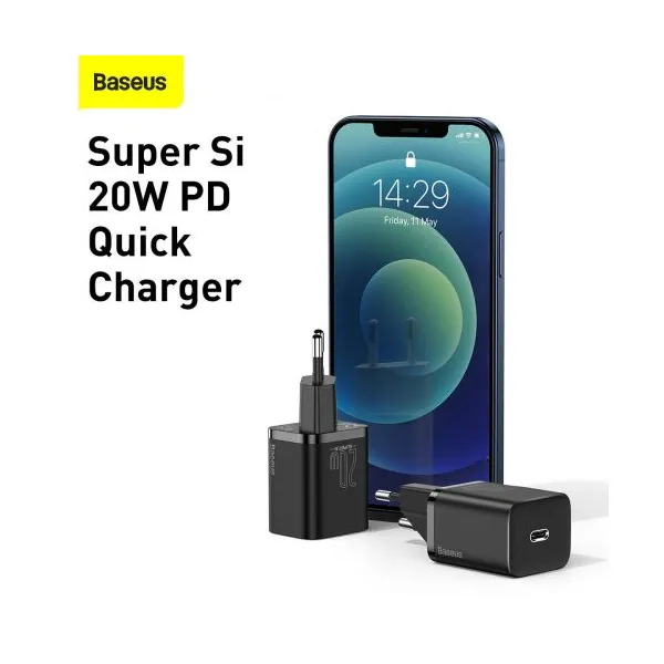 Baseus Super Si Quick Charger 1C 20W - čierna