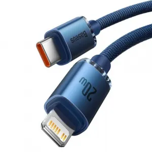 Kábel USB-C do Lightning Baseus Crystal, 20W, 1,2m (niebieski) 030328