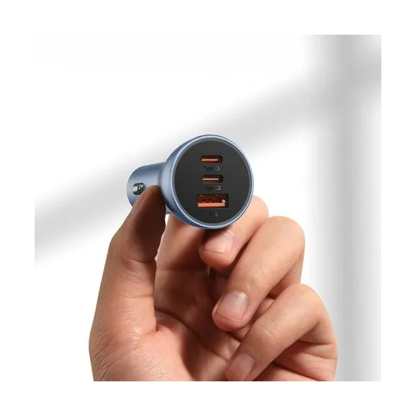 Baseus Golden Contactor Pro nabíjačka do auta, 2x USB-C, 1x USB, 65W