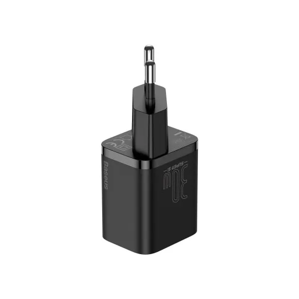 Baseus Super Si Quick Charger 1C 30W nástenná nabíjačka (čierna) 027581