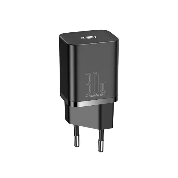 Baseus Super Si Quick Charger 1C 30W nástenná nabíjačka (čierna) 027581