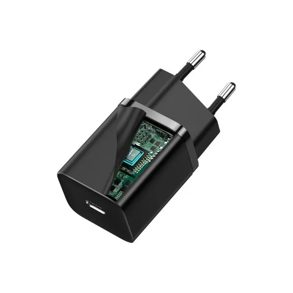 Baseus Super Si Quick Charger 1C 30W nástenná nabíjačka (čierna) 027581